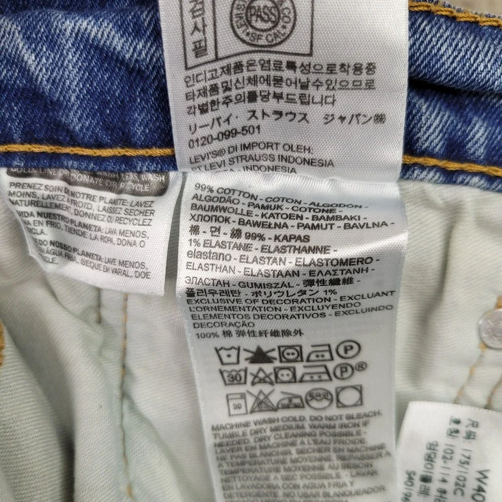 Lot of 2 Levis 505‎ Regular Fit Jeans Mens 40x30 Blue Denim Workwear Cowboy